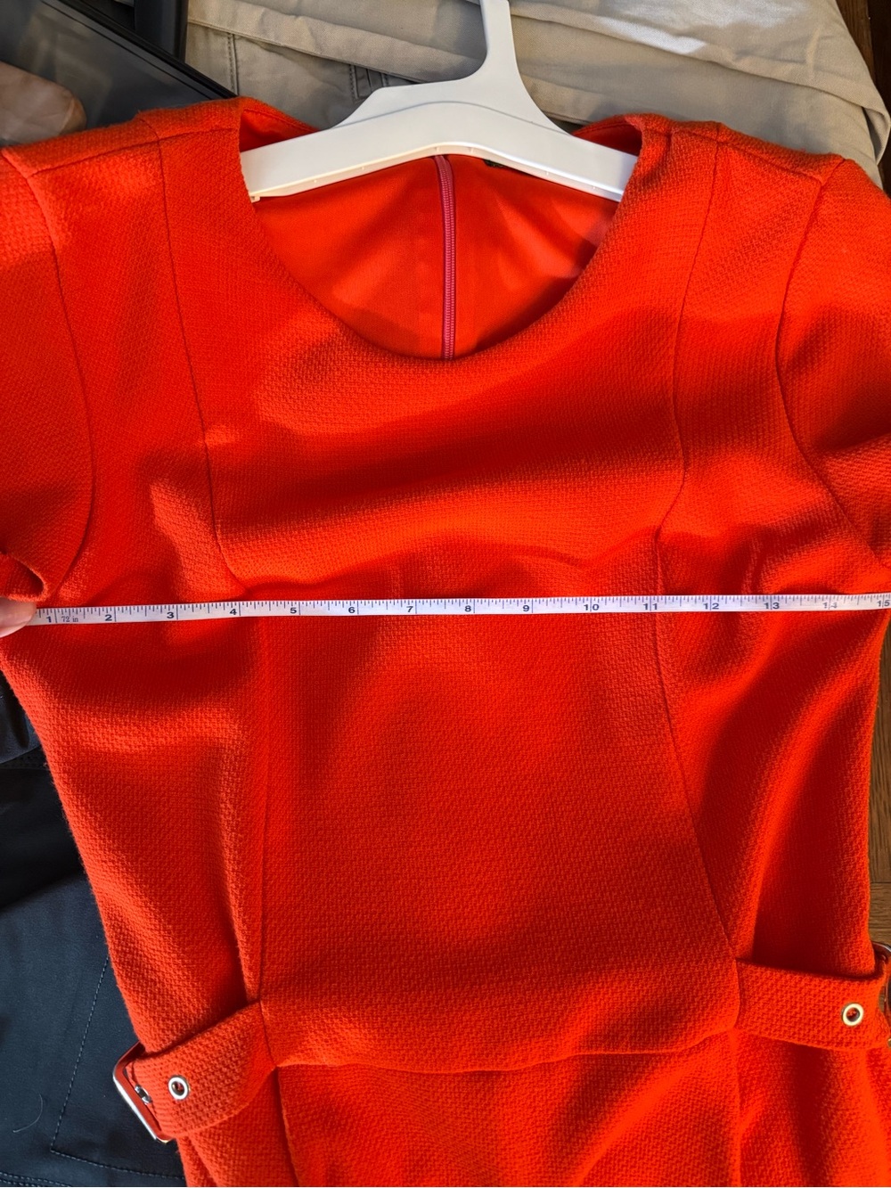 Zara Orange Boho Mini Dress Romper size Medium - Picture 8 of 11